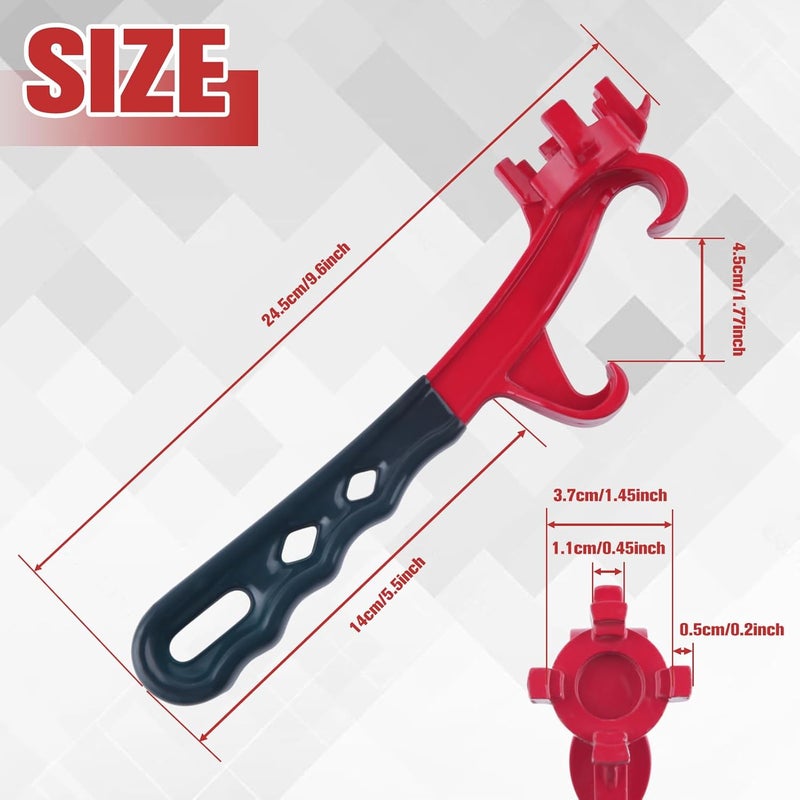 LEONTOOL Bucket Opener Tool 3 in 1 Bung Wrench Aluminum Alloy Bucket Lid Opener Lid Lifter Tool for Opening 55 Gallon Drum, Paint Barrel Opener Removal Tool with Non-slip Handle - Image 5